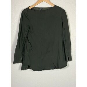 COS WOMEN'S LONG SLEEVE KNIT T-SHIRT Green SIZE SMALL S Contemporary N72